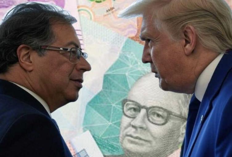 Presidentes Gustavo Petro y Donald Trump. 