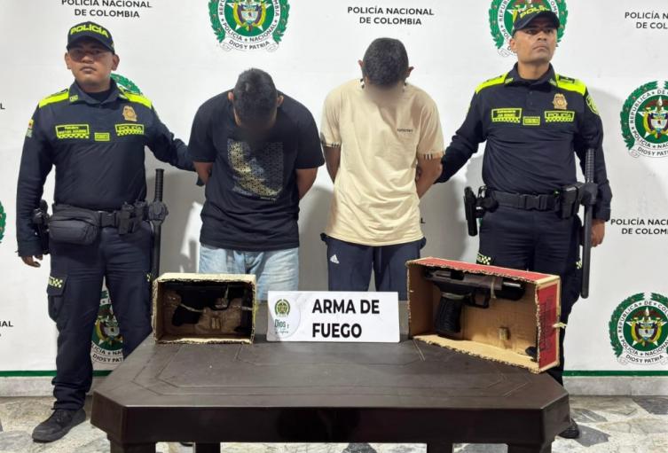 ¡Los pillaron armados en el sur de Ibagué! Dos jóvenes heridos y capturados