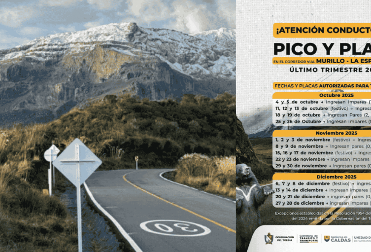 pico y placa en el corredor Murillo-Manizales pico y placa en el corredor Murillo-Manizales