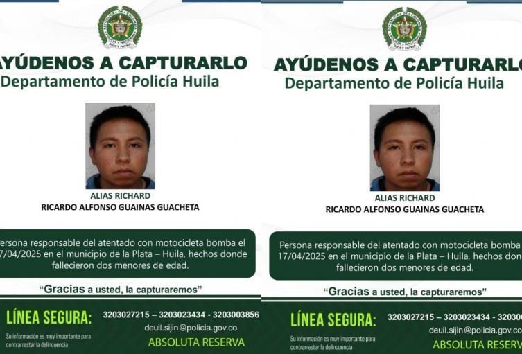 Alias “Richard” quien dejó la moto bomba en La Plata, Huila