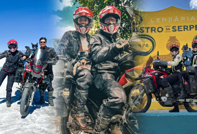 De Ibagué a la Patagonia: una pareja viajó cuatro años en moto con su mascota