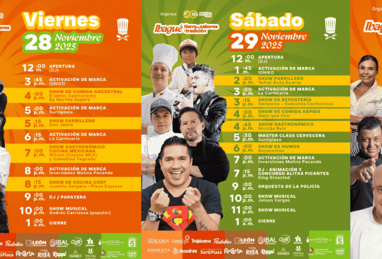 La Milla de Oro será epicentro de la mayor feria gastronómica de Ibagué este fin de mes