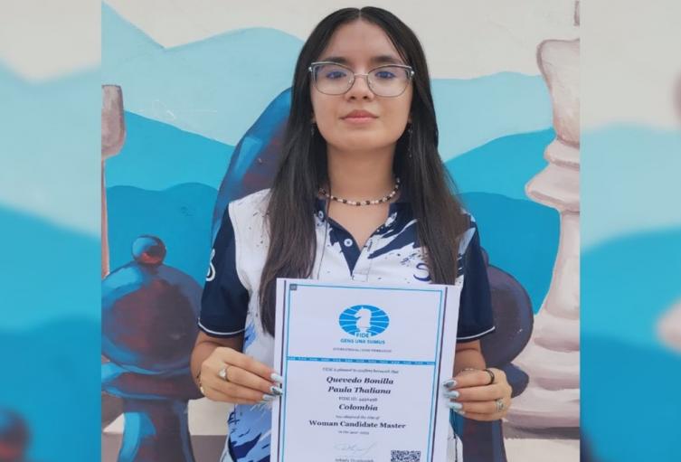 Taliana Quevedo, la tolimense Candidata a Maestra de Ajedrez