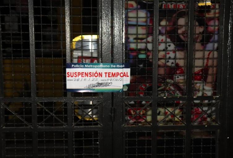 Establecimiento comercial | Establecimientos Cerrados | Operativos de Seguridad | Noviembre 2025