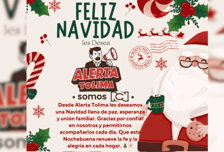 Mensaje institucional de Navidad para los lectores del Tolima