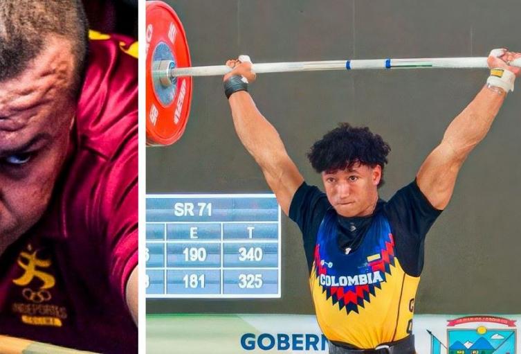 Billarista Henry Diaz y pesista Sebastian Olivares del Tolima