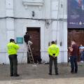Con labor social, dos jóvenes que afectaron la Alcaldía de Piedecuesta repararon los daños