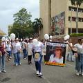 Desaparecida Kelly Jhoana Plazas, familiares y amigos se movilizaron en Neiva. 