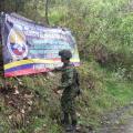 Pancartas disidencias de las Farc
