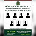 Difunden cartel de los más buscados por hurto de motocicletas en Ibagué