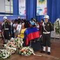 Último adiós a la patrullera Karen Estefany Pajoy en La Plata, Huila
