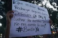 Jóvenes protestan por asesinato de líderes sociales en Norte de Santander 