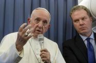 Papa Francisco en el avión