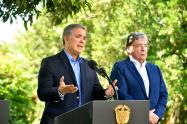 Presidente Iván Duque y el canciller Carlos Holmes Trujillo