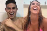 James Rodríguez y Daniela Ospina.