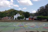 Esta es la cancha principal del pueblo, que hace parte de la región de Los Montes de María