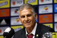 Carlos Queiroz en la presentación como técnico de la Selección Colombia.