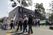 Marchas de maestros en Bogotá