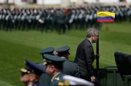 El presidente Iván Duque con la cúpula de las Fuerzas Militares en Bogotá, 17 de dicembre de 2018