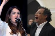 Paloma Valencia y Gustavo Petro, enfrentados.