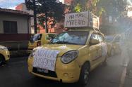 Paro taxistas Medellín. 