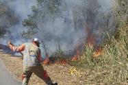 Incendio forestal en el Tolima. 