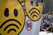 Protesta contra tecnología 5G