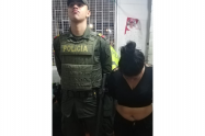 Fue sorprendida por los agentes policiales. 