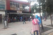 Limpieza en la Plaza Bolívar