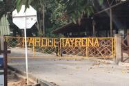 Entrada del área protegida 