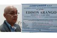 El cuerpo de Edison Arango está siendo velado en la Funeraria Comfunser