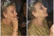Abuela celebra sus ochenta años fumando marihuana 