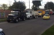 Protestas de camioneros en Bogotá