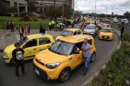 Taxistas en Bogotá