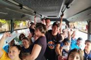 Equipo de Radio Uno en la ruta de la alegría