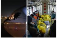 Traslado en buses en Wuhan por coronavirus