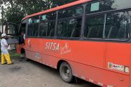 Desinfección buses en Ibagué