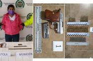 Asegurada mujer por porte de armas de fuego