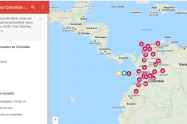 Así es el mapa de contagiados por COVID-19 en Colombia 