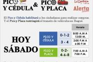 Pico y Cédula Sábado en Ibagué