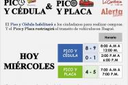 Pico y cédula Miércoles