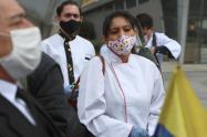 Protesta de meseros en Corferias 