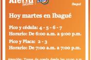 Pico y cédula Martes en Ibagué 