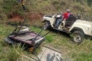 vehiculo accidentado en el sur del Tolima
