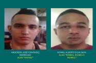 Anderson José Fernández Rodríguez, alias Payaso, y Romiel Alberto Silva Silva, alias Romiel,