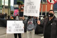 Protestas de comerciantes en Bogotá en medio de pandemia