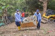 Se extrajeron más de 4 toneladas de basura de la Quebrada la Torcaza en la comuna 8 de Neiva 