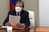 Ministro de Defensa, Carlos Holmes Trujillo desde la virtualidad