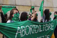 Protesta a favor del aborto en Colombia