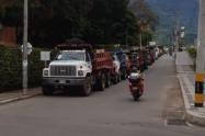 Protestan a esta hora en el sector de la calle 60 con avenida Guabinal